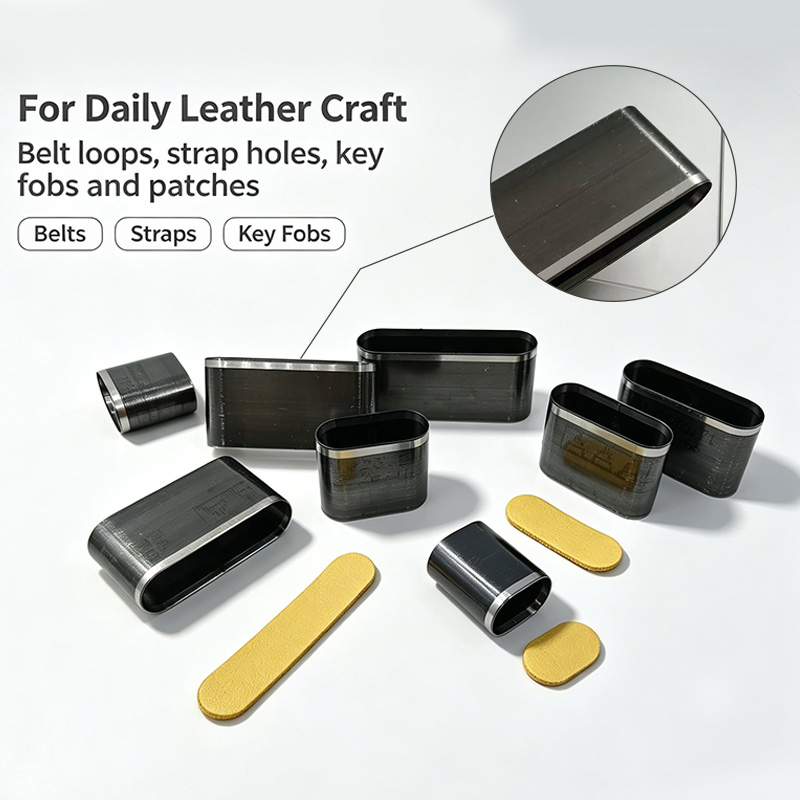 B00023 Set of 8 Sizes Ellipse  - Leather Stamp Set recension och pris