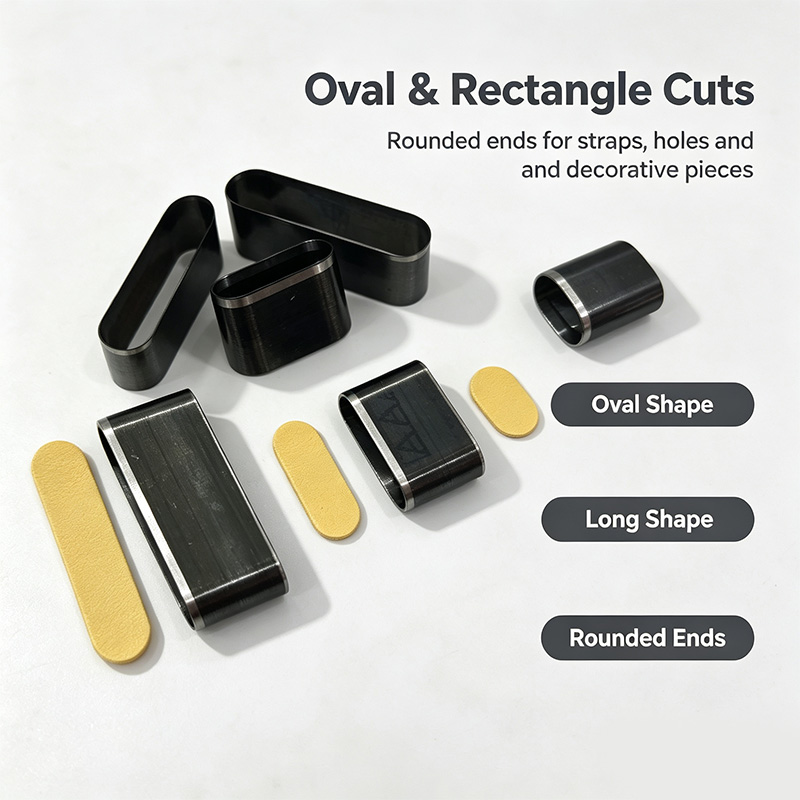 B00023 Set of 8 Sizes Ellipse  - Leather Stamp Set recension och pris