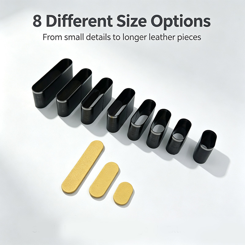 B00023 Set of 8 Sizes Ellipse  - Leather Stamp Set recension och pris